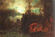 Bierstadt, Albert The Trappers' Camp china oil painting reproduction